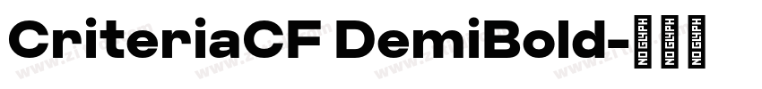 CriteriaCF DemiBold字体转换